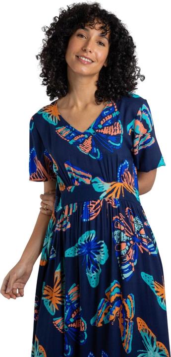 Actual product image Weird Fish Womens/Ladies Dilsha Butterflies Eco Liva Midi Dress (42 D)