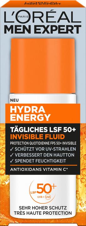 Actual product image L'Oréal Paris Men Expert Hydra Energetic (Suntan cream, SPF 50+, 50 ml)