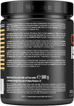Nährwerte und Zutaten Weider Clear Isolate (Peach Ice Tea, 1 Stk., 500 g)