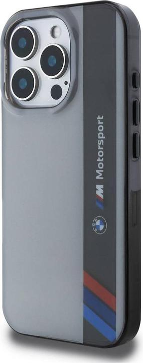 Actual product image BMW BMHCP16L23HTFEG iPhone 16 Pro 6.3" szary/grey hardcase Motosport IML Vertical Stripe (Apple iPhone 16 Pro)