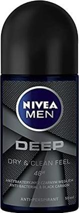 NIVEA Men Deep Antibacterial With Active Carbon Antiperspirant W (Roll-on, 50 ml)