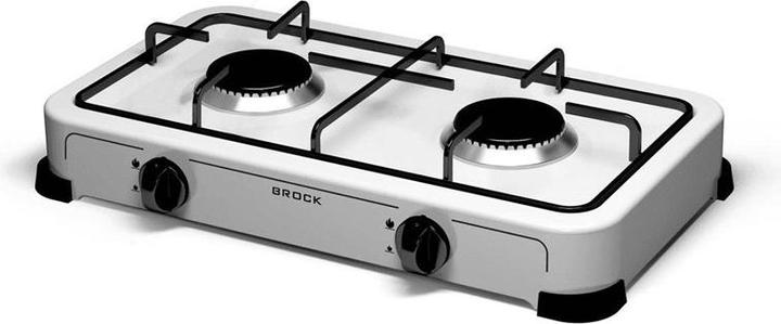 Actual product image Brock Electronics BROCK GS 002 W Gas Range Double Burner G30 G31 White