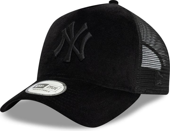 New Era Trucker Damen Cap - Velour New York Yankees Schwarz