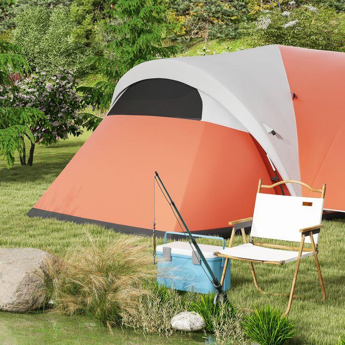 Actual product image Swisshandel24 Tunnel tent, camping tent, water-repellent family tent for 6 people, festival tent with window (Tunnel tent, 6 persons)