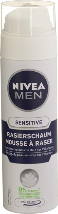 NIVEA Sensitive Rasierschaum (200 ml, Schiuma da barba)