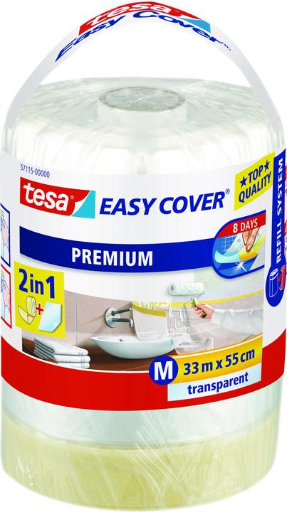 Image du produit tesa Film de masquage EASY COVER Premium pour les travaux de peinture, dérouleur inclus (550 mm)