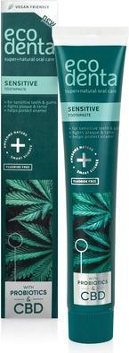 Ecodenta Zahnpasta mit Cannabidiol und Probiotika 75ml für empfindliche Zähne