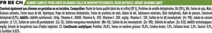 Valori nutrizionali e ingredienti Pro Plan Cucciolo grande robusto (Junior, 1 pz., 3000 g)