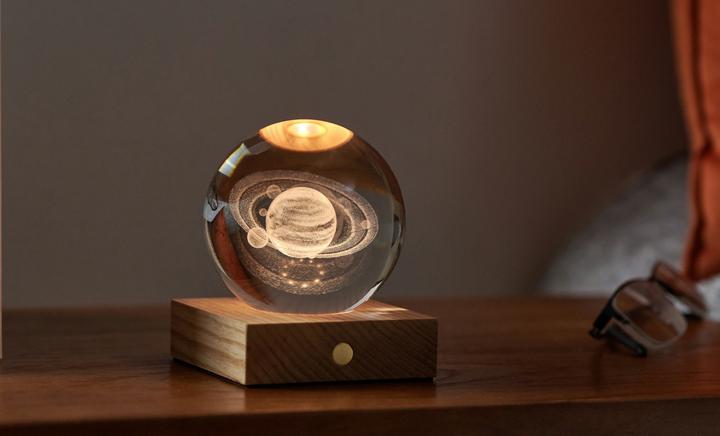 Actual product image Gingko Amber Crystal Light