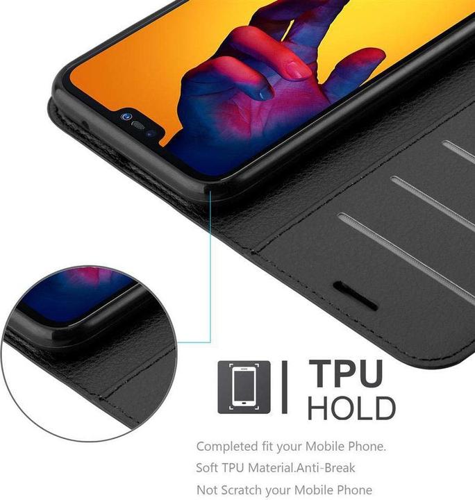Actual product image Cadorabo Book with stand function cover (Huawei P20 Lite)