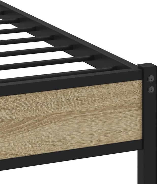 Image du produit VidaXL Lit métallique Lit sommier à lattes Cadre de lit double sans matelas 140x200cm (140 x 200)