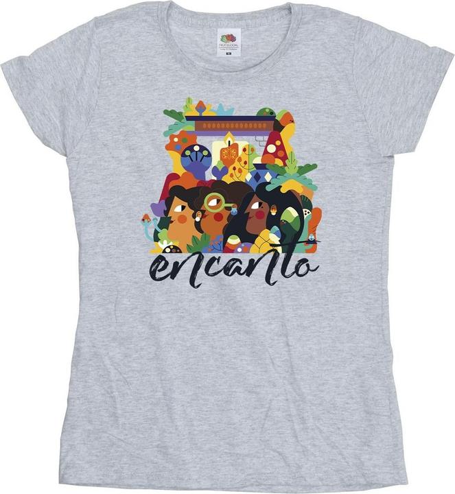 Actual product image Disney Womens/Ladies Encanto Sisters Cotton T-Shirt (XL)