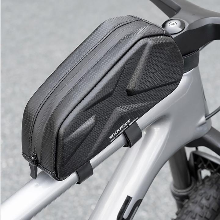 Immagine prodotto Rockbros Bike Bag, Rigid, Frame, Top Tube, 1.4l - Black (1.40 l, Borsa telaio)