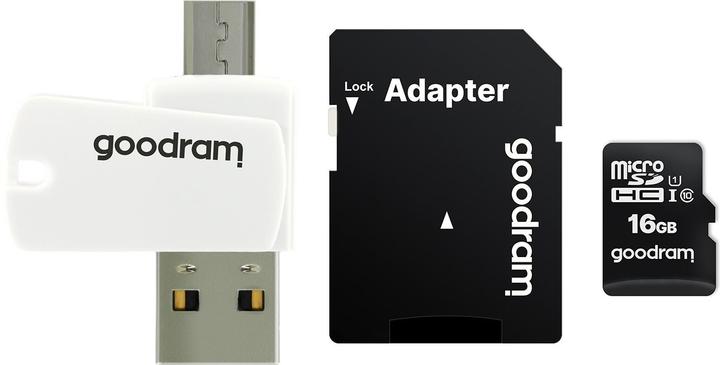Produktbild Goodram M1A4-0160R12 memory card 16 GB MicroSDHC Class 10 UHS-I - High Capacity SD (Micr (16 GB, microSDHC, U1, UHS-I)