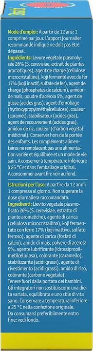 Nutritional values and ingredients Strath iron (1 Piece, Pills, 57 g)