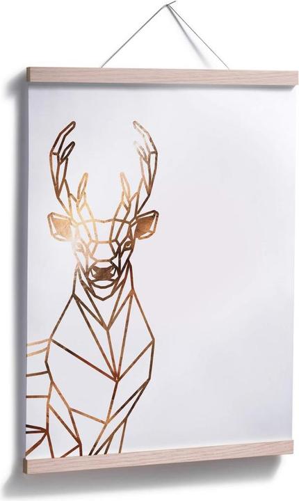 Actual product image Trenddeko Origami deer - copper look (80 x 100 cm)
