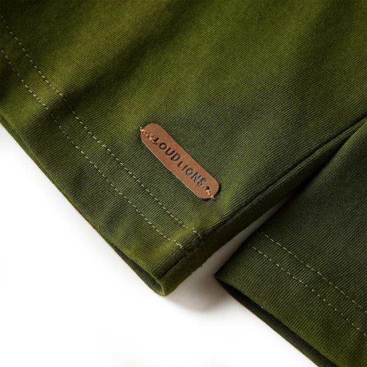 Actual product image VidaXL Children's long-sleeved shirt dark khaki 140,Material: 100 (140)
