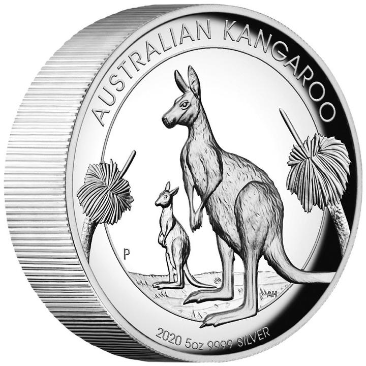 Image du produit The Perth Mint Silber 5 oz Känguru PP High Relief - 2020 (1.00, 2020)