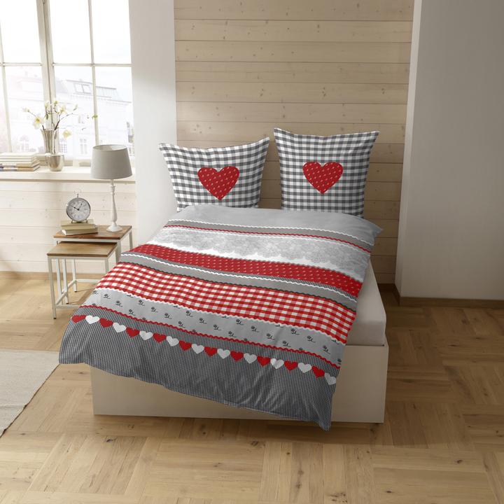 Actual product image Casatex Herz-Karo (Bedding set, 155 x 220 cm, 80 x 80 cm)