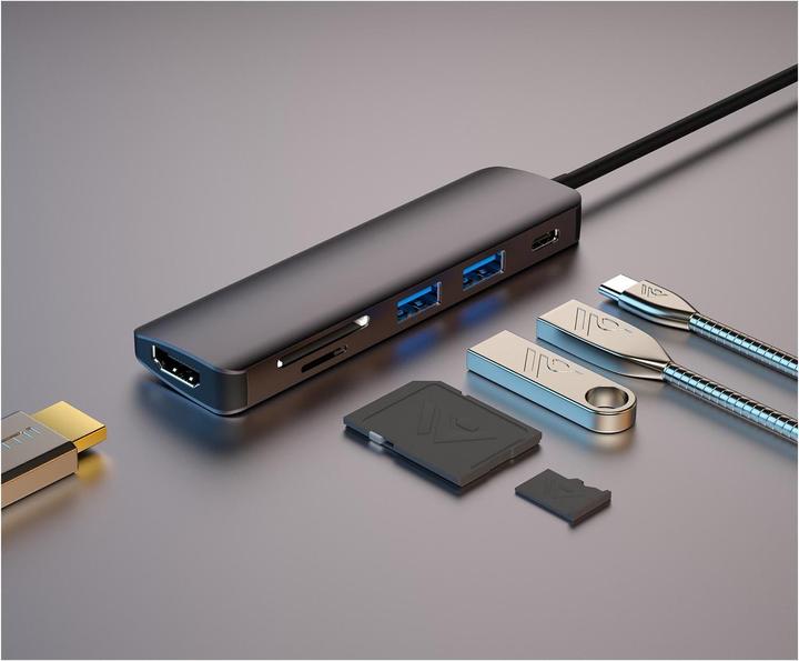 Produktbild 4smarts 6in1 Hub mit DeX-Funktion (USB-C, 6 Ports)