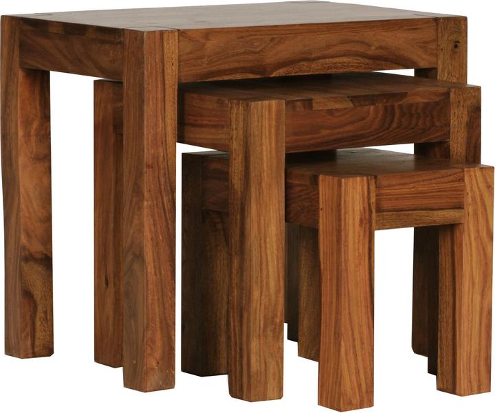 Produktbild FineBuy Couchtisch 3er Set Braun (45 x 35 x 50 cm)