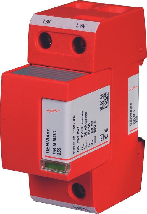 Actual product image Dehn 961120 Lightning current arrester 1-pole DEHNbloc M 50kA