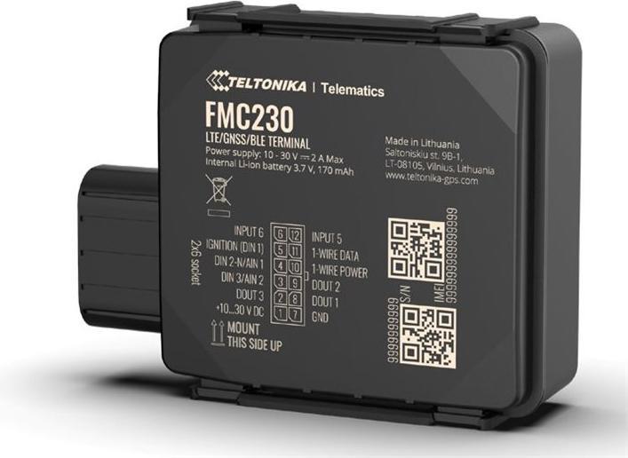 Image du produit Teltonika FMC230 - Terminal LTE Cat. 1 étanche avec configuration d'entrée flexible