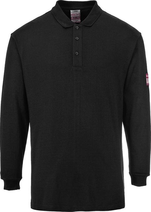Portwest Mens Flame Resistant Anti-Static Long-Sleeved Polo Shirt