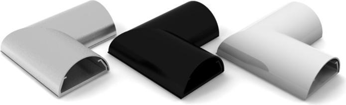 Produktbild Multibrackets Aluminium Kabelwinkel Kabelkanäle (Kabeldurchlass, 1 cm)