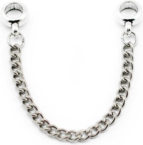 Immagine prodotto Hermex Ciondolo a catena composto pezzo strass placcato argento - argento (Lega metallica 925 e strass)