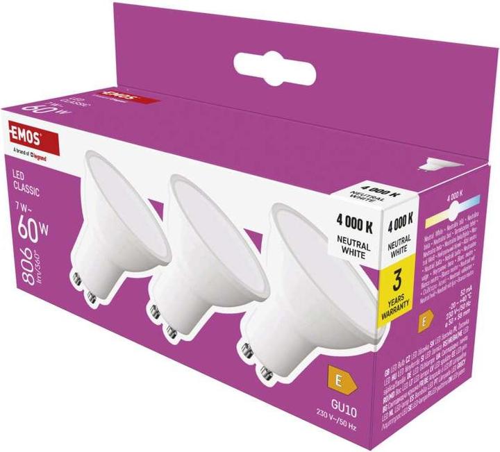 Image du produit Emos Classic (GU10, 7 W, 806 lm, 3 x, E)
