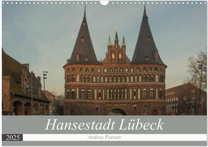 Immagine prodotto Hansestadt Lübeck (Wandkalender 2025 DIN A3 quer), Monatskalender (A3, Tedesco)
