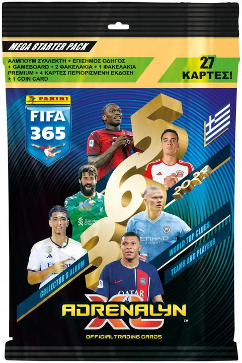Panini FIFA 365 2024 - Adrenalyn XL Mega Starter Set Pack (Album, Guida Ufficiale, Tabellone, 2 buste)
