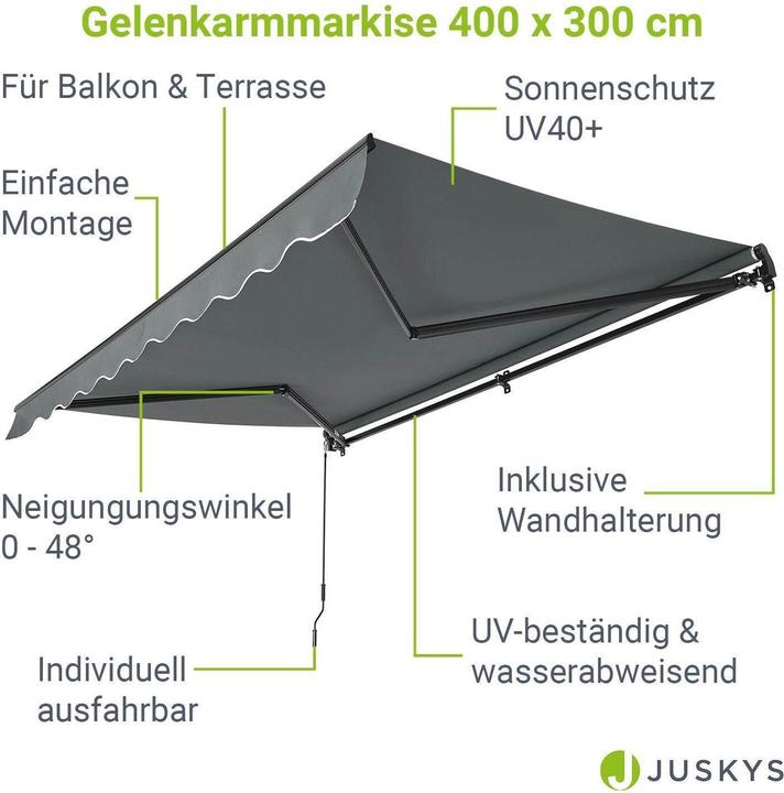 Produktbild Juskys Gelenkarmmarkise (4 m)