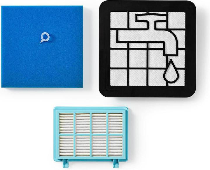 Produktbild Nedis HEPA Filter Set Ersatz für: Philips FC8010/01 / FC9331/09 / FC9332/09 Schwarz/Weiss Weiss/Schw
