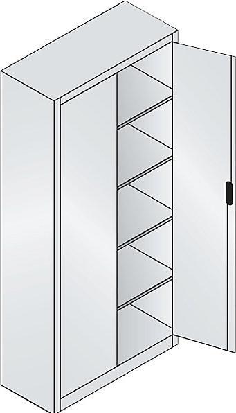 Produktbild C+P Büro-Stahlschrank mit Flügeltüren (93 x 40 x 195 cm)