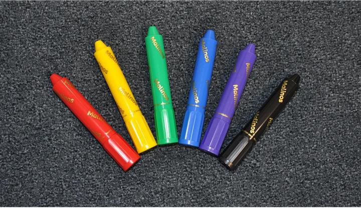 Immagine prodotto Malinos pastelli a cera 3 in 1, 6 pezzi (Multicolore, 6 x)