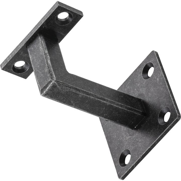 Actual product image Halcö Handrail support four-point attachment, wall distance 78 mm, black passivated steel