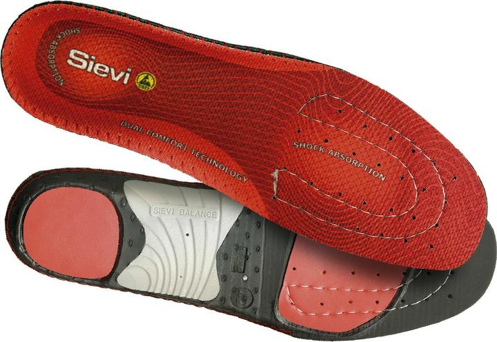Immagine prodotto Sievi Dual Comfort Plus: Arco Neutro, Unisex, Vuxen, Comfort Insula, Svart, Grå, Röd, EUE, 1 sty