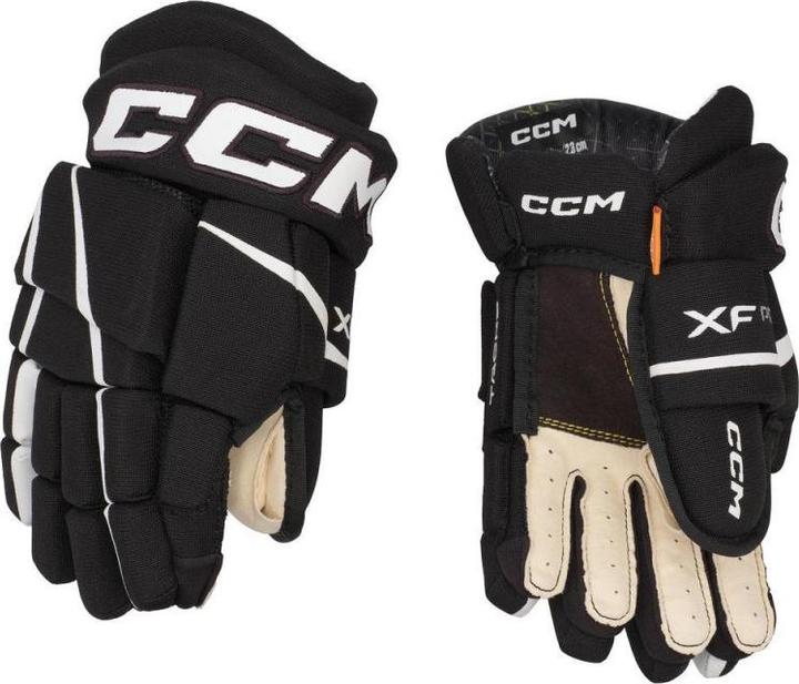 CCM Tacks XF Pro SR hockey gloves (black/white, SR 13"/33 cm) (13)