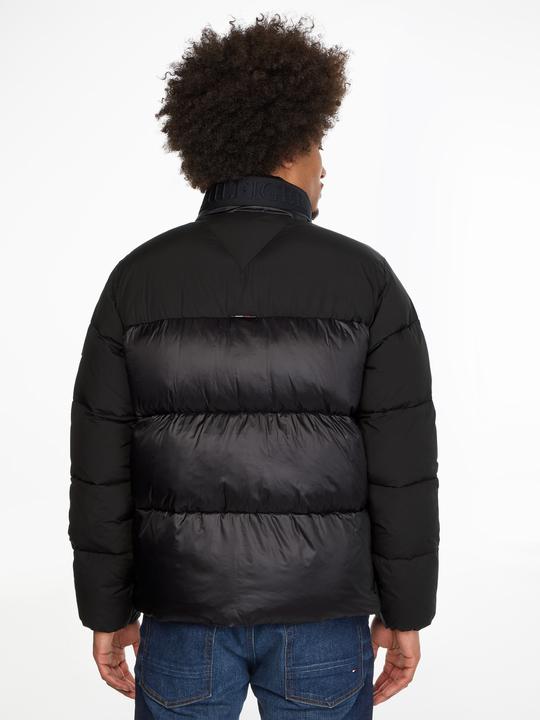 Actual product image Tommy Hilfiger Mens Hilfiger Tech Stand Collar JKT Jacket, Black, L (L)