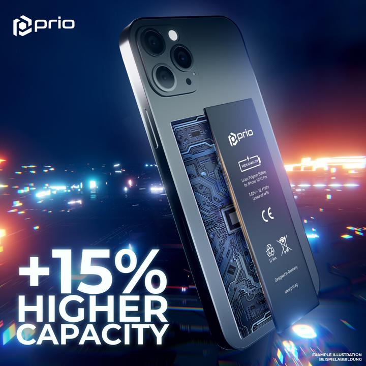 Image du produit prio Hochleistungsakku für iPhone 12/12 Pro (3240 mAh) - Universal APN -