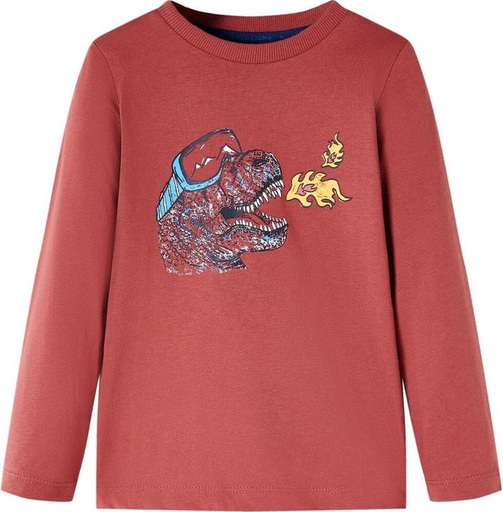 Immagine prodotto VidaXL Camicia da bambino a maniche lunghe rosso scuro 140,Materiale: 100 (140)