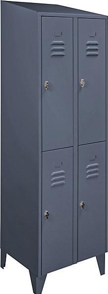 Actual product image Wolf Steel cabinet with sloping roof, compartments divided horizontally (60 cm, 195 cm)