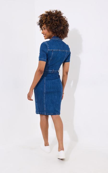 Actual product image Joe Browns PETITE Vintage Zip-Front Denim Dress (46)