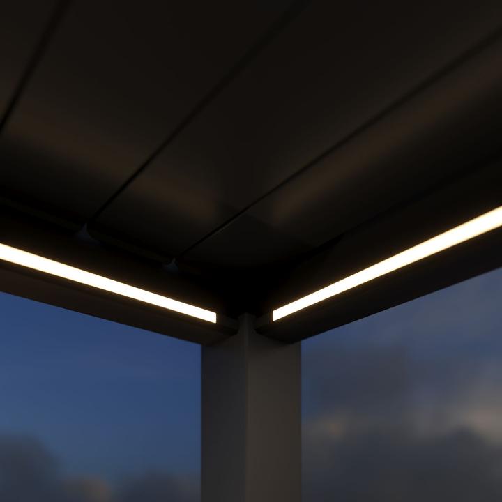 Produktbild Weide elektrische Pergola 4x6m Anthrazit mit LED (600 cm, 400 cm)