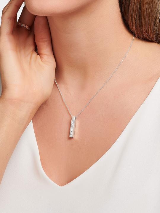 Produktbild Thomas Sabo Halskette Weisse Steine Silber (925er Silber, 40 - 45 cm)