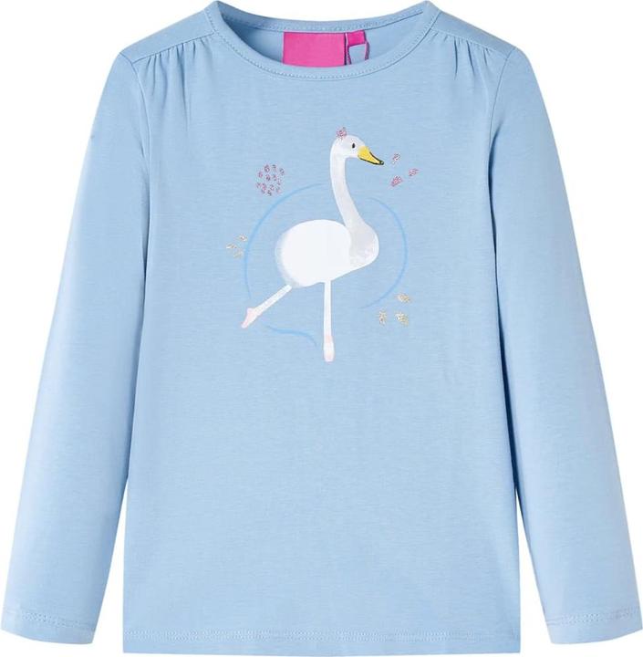 Produktbild VidaXL Kinder-Langarmshirt Hellblau 104,Material: 95 % Baumwolle. 5 (104)