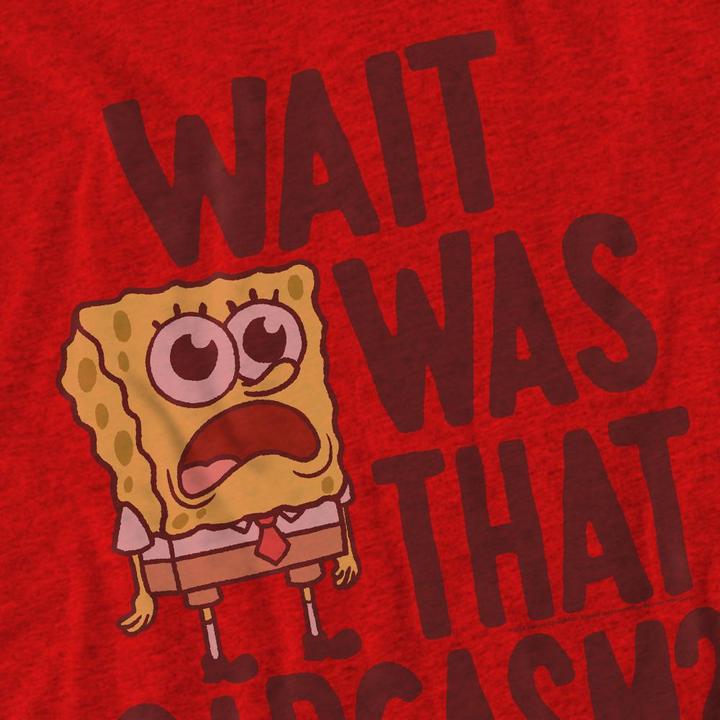 Actual product image Spongebob Squarepants Unisex Adult Sarcasm T-Shirt (M)