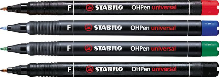 Produktbild STABILO OHPen universal Folienstift permanent (Grün, Rot, Blau, Schwarz, Orange, Braun, 0.70 mm, 6 x)